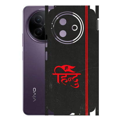 VIVO Y Series Phone Skins (All Models) - Hindu Black - 3D Embossed Finish (L-153) Vivo Y39 5G