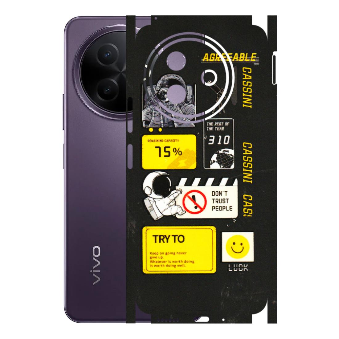 VIVO Y Series Phone Skins (All Models) - Black Cassini - 3D Embossed Finish (L-161) Vivo Y39 5G