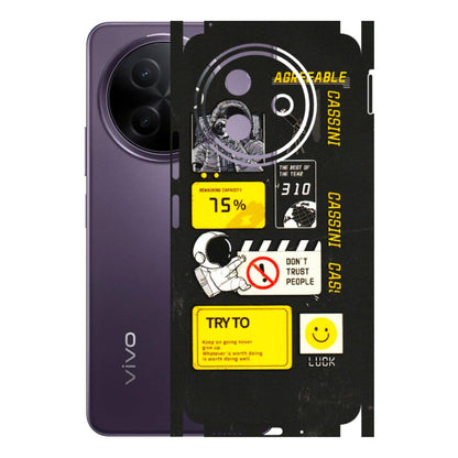 VIVO Y Series Phone Skins (All Models) - Black Cassini - 3D Embossed Finish (L-161) Vivo Y39 5G