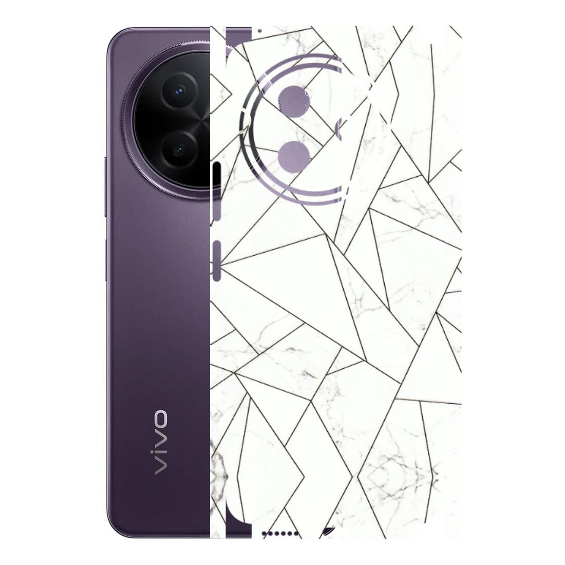 VIVO Y Series Phone Skins (All Models) - Luxury White Marble Effect - 3D Embossed Finish (L-168) Vivo Y39 5G