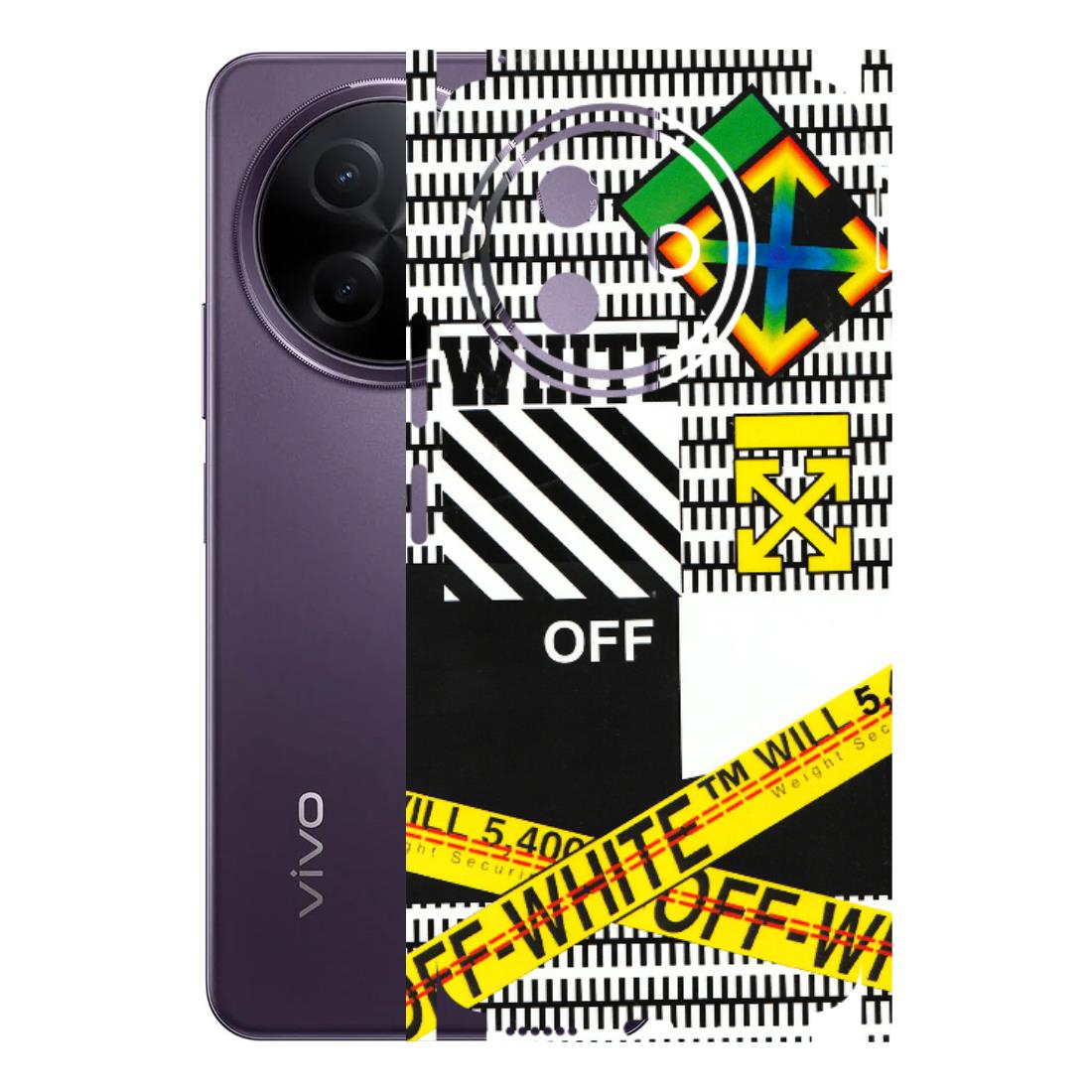 VIVO Y Series Phone Skins (All Models) - White Off Abstract - 3D Embossed Finish (L-172) Vivo Y39 5G