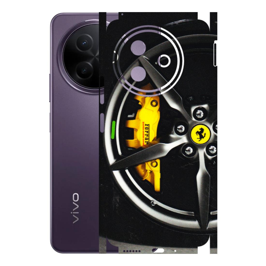 VIVO Y Series Phone Skins (All Models) - Ferrari Wheel Alloy - 3D Embossed Finish (L-173) Vivo Y39 5G