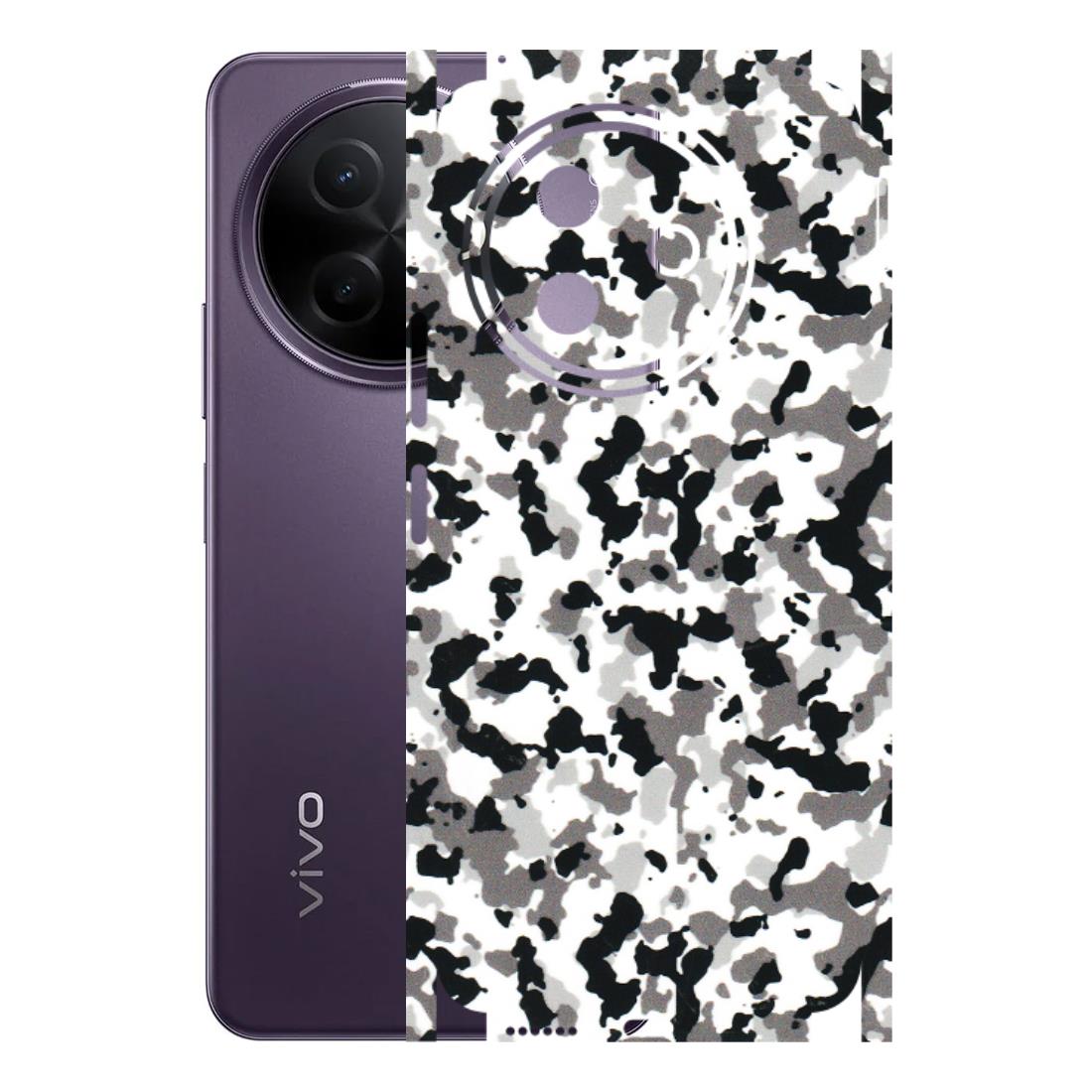 VIVO Y Series Phone Skins (All Models) - White Black Camouflage - 3D Embossed Finish (L-18) Vivo Y39 5G