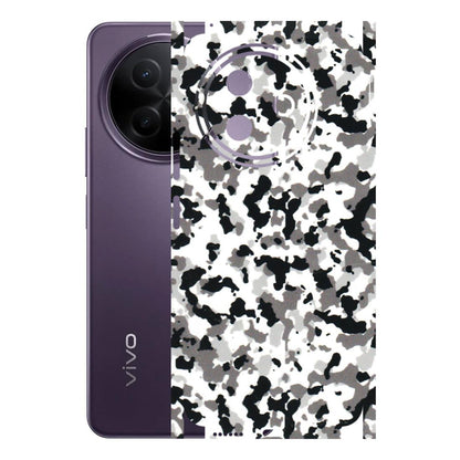 VIVO Y Series Phone Skins (All Models) - White Black Camouflage - 3D Embossed Finish (L-18) Vivo Y39 5G