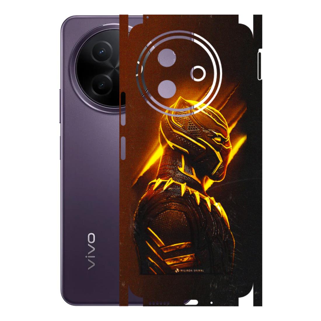 VIVO Y Series Phone Skins (All Models) - Gold Black Panther - 3D Embossed Finish (L-181) Vivo Y39 5G