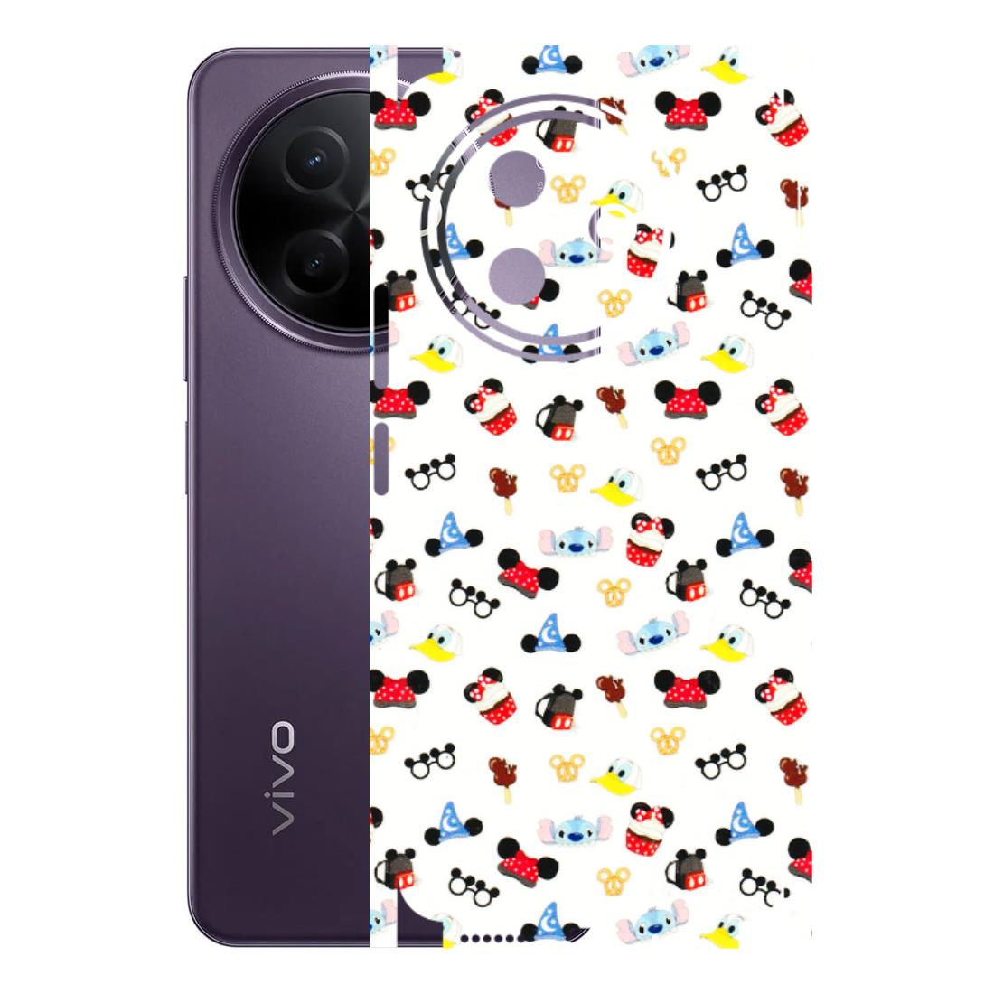 VIVO Y Series Phone Skins (All Models) - Minnie Mouse & Donald Doodles s - 3D Embossed Finish (L-194) Vivo Y39 5G