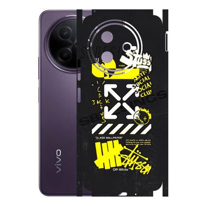 VIVO Y Series Phone Skins (All Models) - Anti Social Graffiti - 3D Embossed Finish (L-198) Vivo Y39 5G