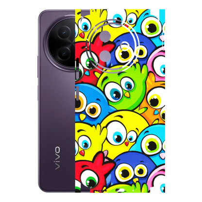 VIVO Y Series Phone Skins (All Models) - Cute Fluffy Birds - 3D Embossed Finish (L-213) Vivo Y39 5G