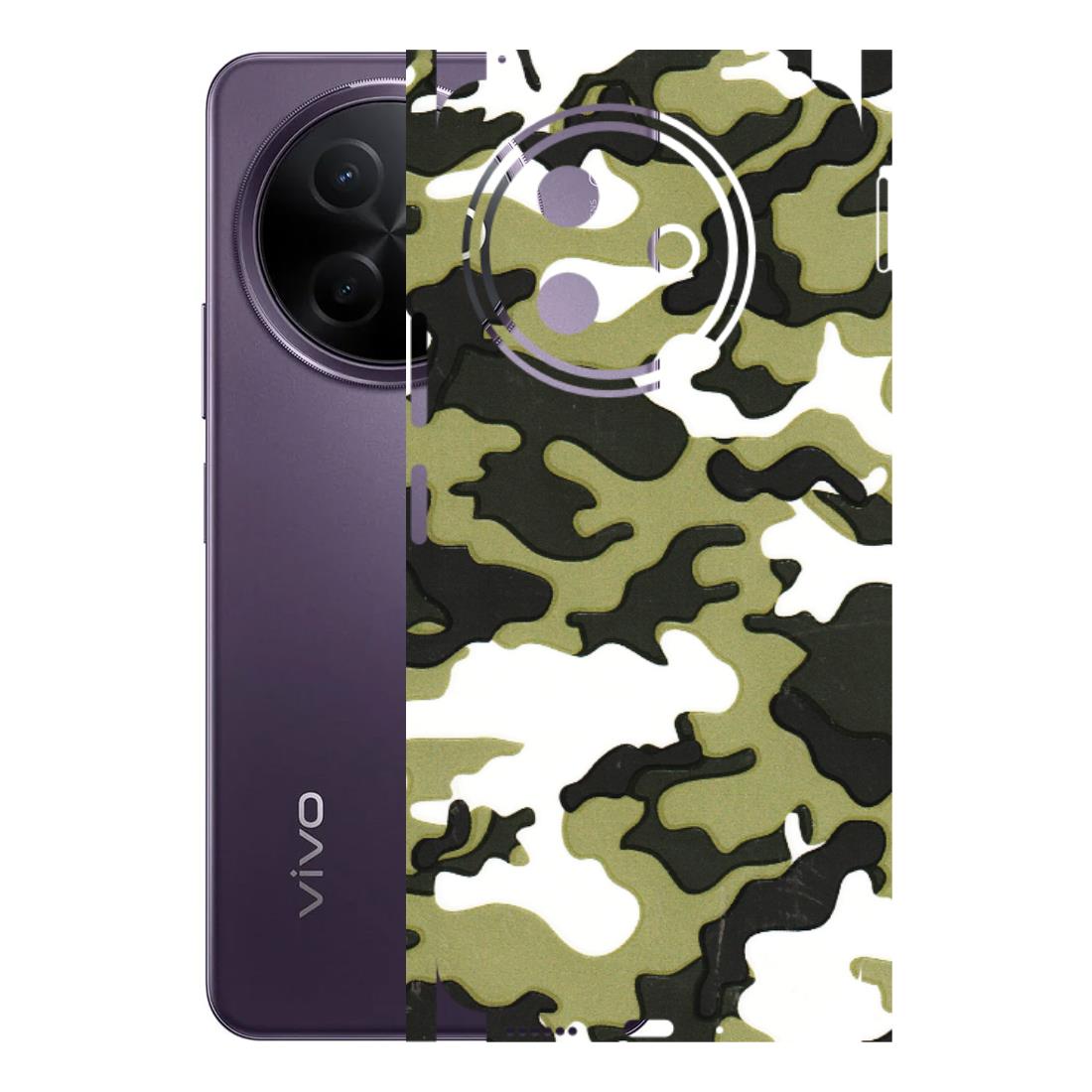 VIVO Y Series Phone Skins (All Models) - Camouflages White And Green - 3D Embossed Finish (L-243) Vivo Y39 5G