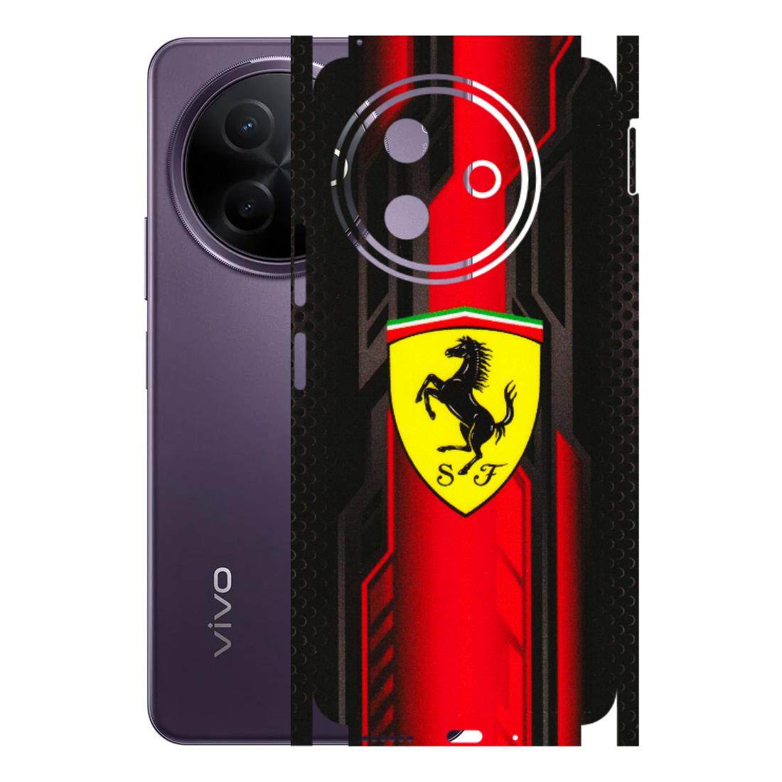 VIVO Y Series Phone Skins (All Models) - Black Ferrari Logo - 3D Embossed Finish (L-253) Vivo Y39 5G