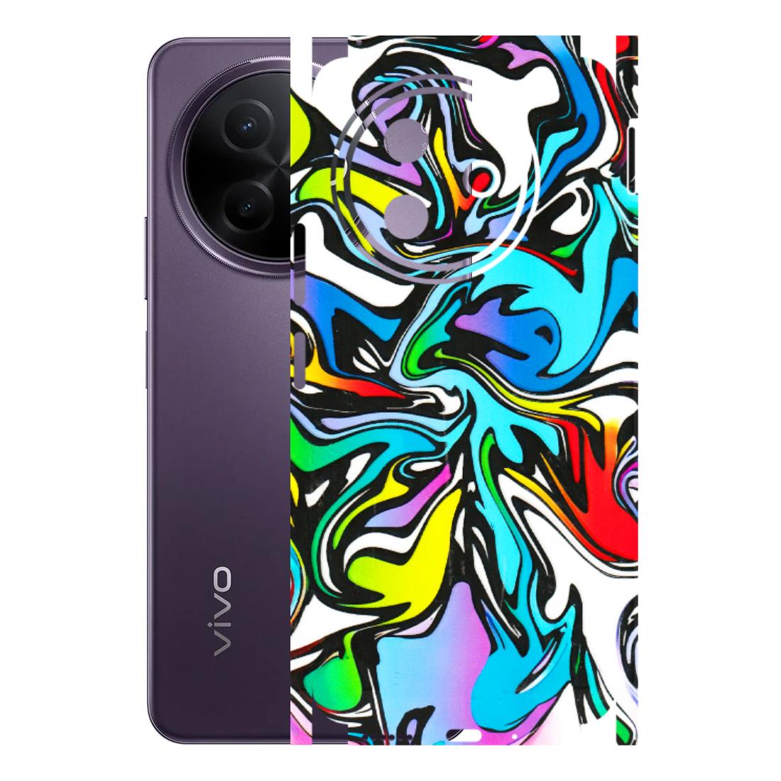 VIVO Y Series Phone Skins (All Models) - Abstract Colour Paints - 3D Embossed Finish (L-271) Vivo Y39 5G