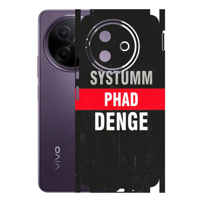 VIVO Y Series Phone Skins (All Models) - Systumm Phad Denge - 3D Embossed Finish (L-278) Vivo Y39 5G