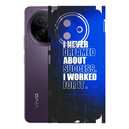 VIVO Y Series Phone Skins (All Models) - I Never Dreamed About Success - 3D Embossed Finish (L-283) Vivo Y39 5G