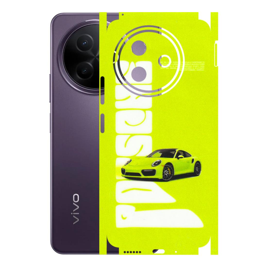VIVO Y Series Phone Skins (All Models) - Lime Green Porche - 3D Embossed Finish (L-30) Vivo Y39 5G