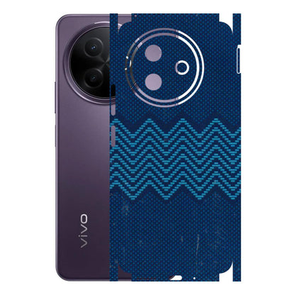 VIVO Y Series Phone Skins (All Models) - Blue Sober Waves - 3D Embossed Finish (L-306) Vivo Y39 5G