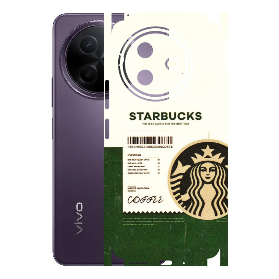 VIVO Y Series Phone Skins (All Models) - Starbucks Barcode - 3D Embossed Finish (L-308) Vivo Y39 5G