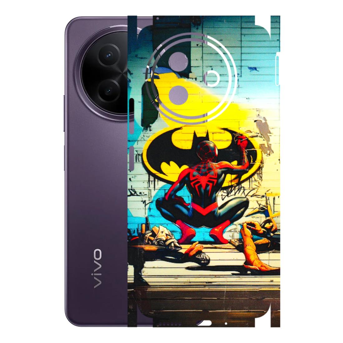 VIVO Y Series Phone Skins (All Models) - New Spiderman Bat Logo - 3D Embossed Finish (L-309) Vivo Y39 5G