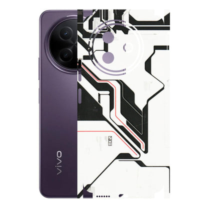 VIVO Y Series Phone Skins (All Models) - White Techy Logo - 3D Embossed Finish (L-312) Vivo Y39 5G