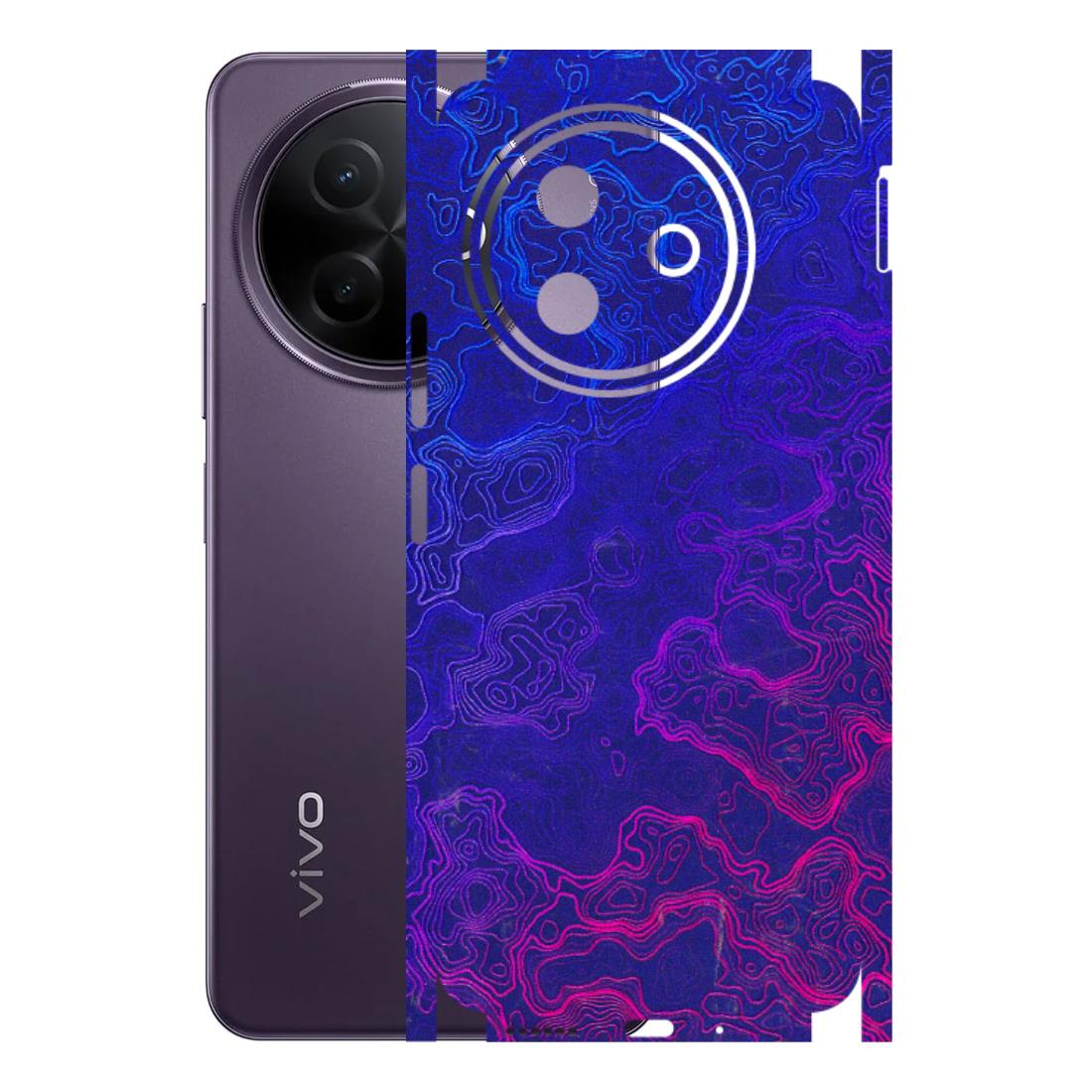 VIVO Y Series Phone Skins (All Models) - Purple Ripples Swirl - 3D Embossed Finish (L-314) Vivo Y39 5G