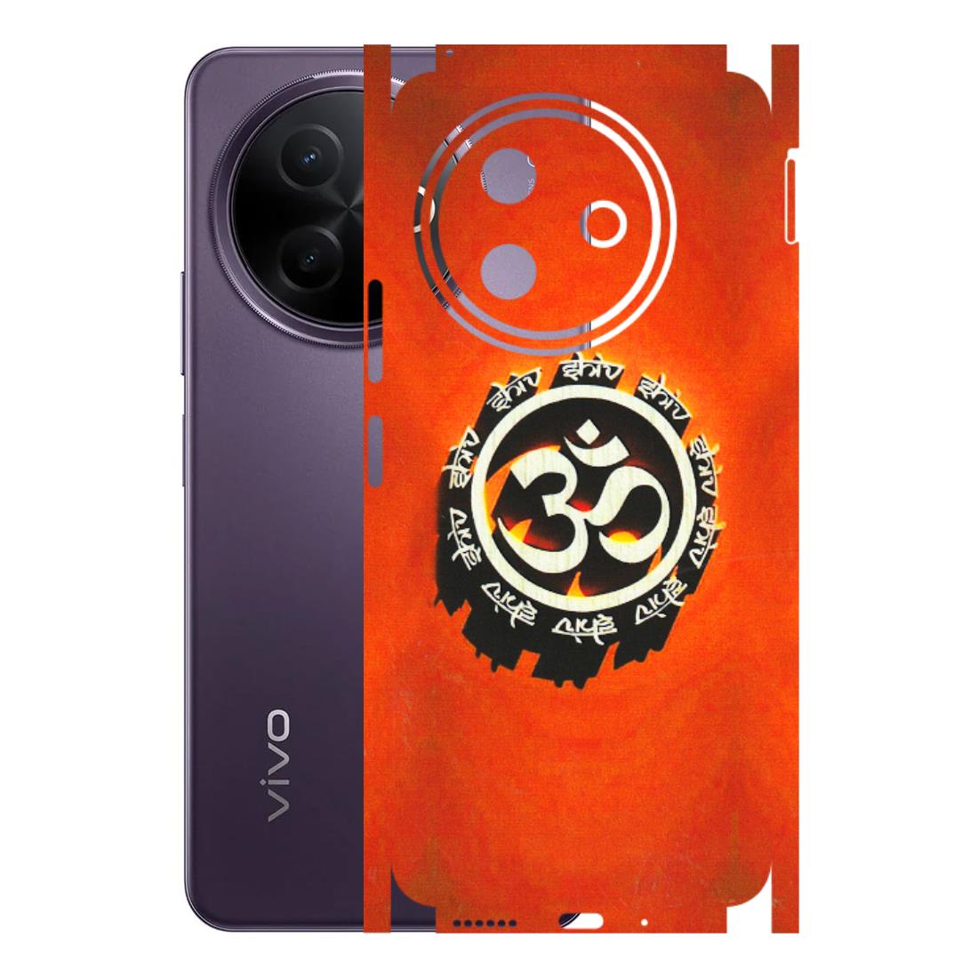VIVO Y Series Phone Skins (All Models) - Aum Shiv Orange - 3D Embossed Finish (L-32) Vivo Y39 5G