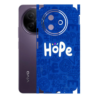 VIVO Y Series Phone Skins (All Models) - Hope Doodles Blue - 3D Embossed Finish (L-43) Vivo Y39 5G