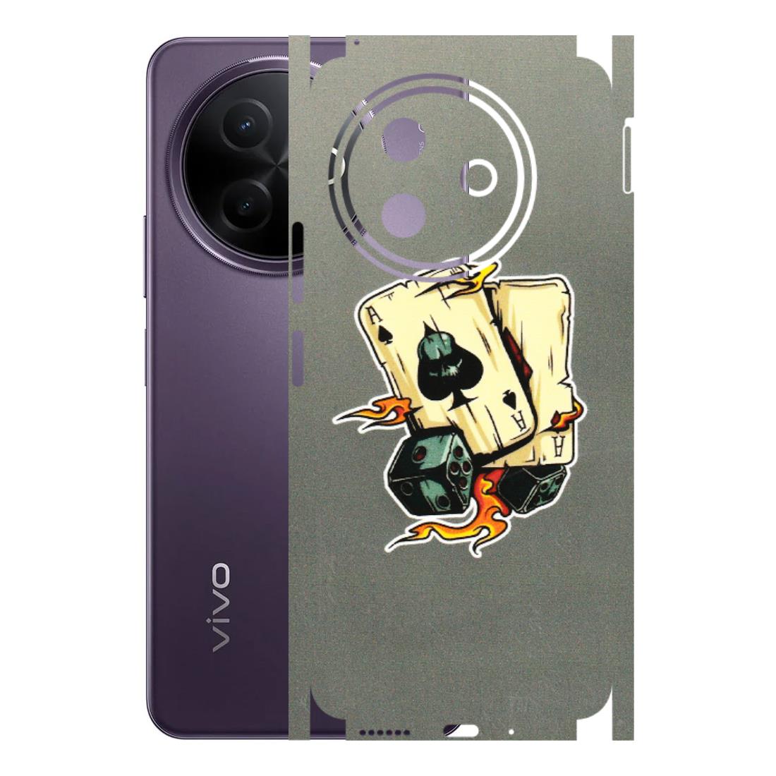 VIVO Y Series Phone Skins (All Models) - Grey Cards Of Ace - 3D Embossed Finish (L-77) Vivo Y39 5G