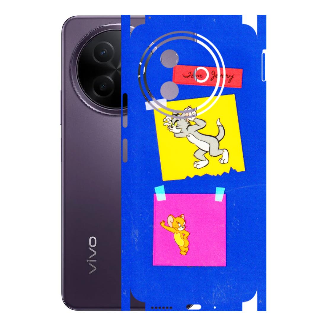 VIVO Y Series Phone Skins (All Models) - Tom N Jerry Sticky Notes - 3D Embossed Finish (L-88) Vivo Y39 5G