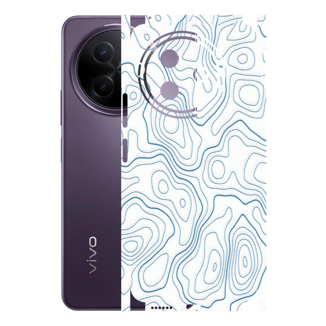 VIVO Y Series Phone Skins (All Models) - Blue And White Swirls - Matte Finish (M-139) Vivo Y39 5G