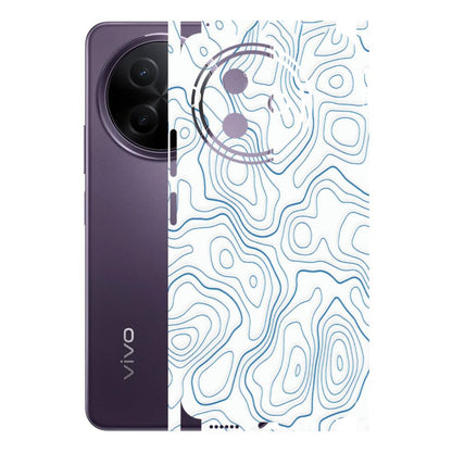 VIVO Y Series Phone Skins (All Models) - Blue And White Swirls - Matte Finish (M-139) Vivo Y39 5G