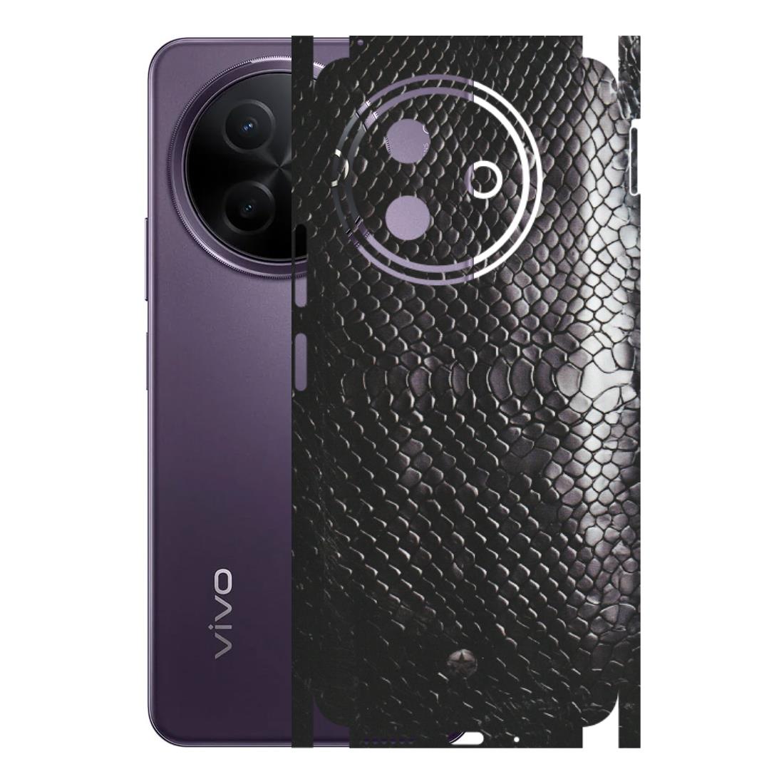 VIVO Y Series Phone Skins (All Models) - Black Snack Leather - Matte Finish (M-147) Vivo Y39 5G