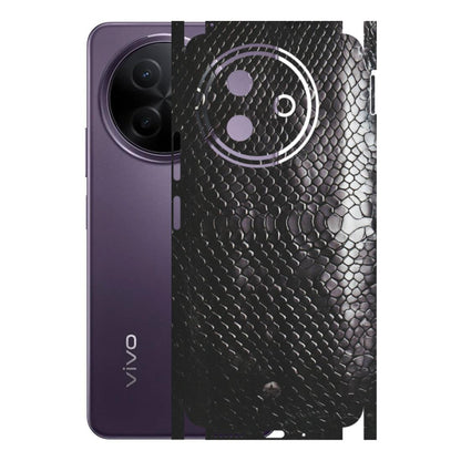 VIVO Y Series Phone Skins (All Models) - Black Snack Leather - Matte Finish (M-147) Vivo Y39 5G