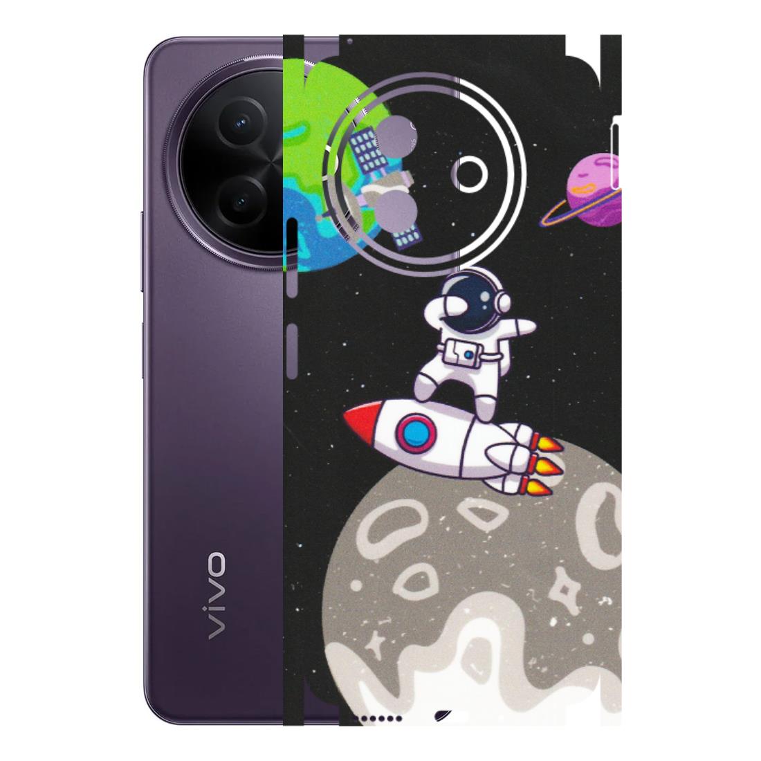 VIVO Y Series Phone Skins (All Models) - Astronaut Vibing Toon Running - Matte Finish (M-39) Vivo Y39 5G