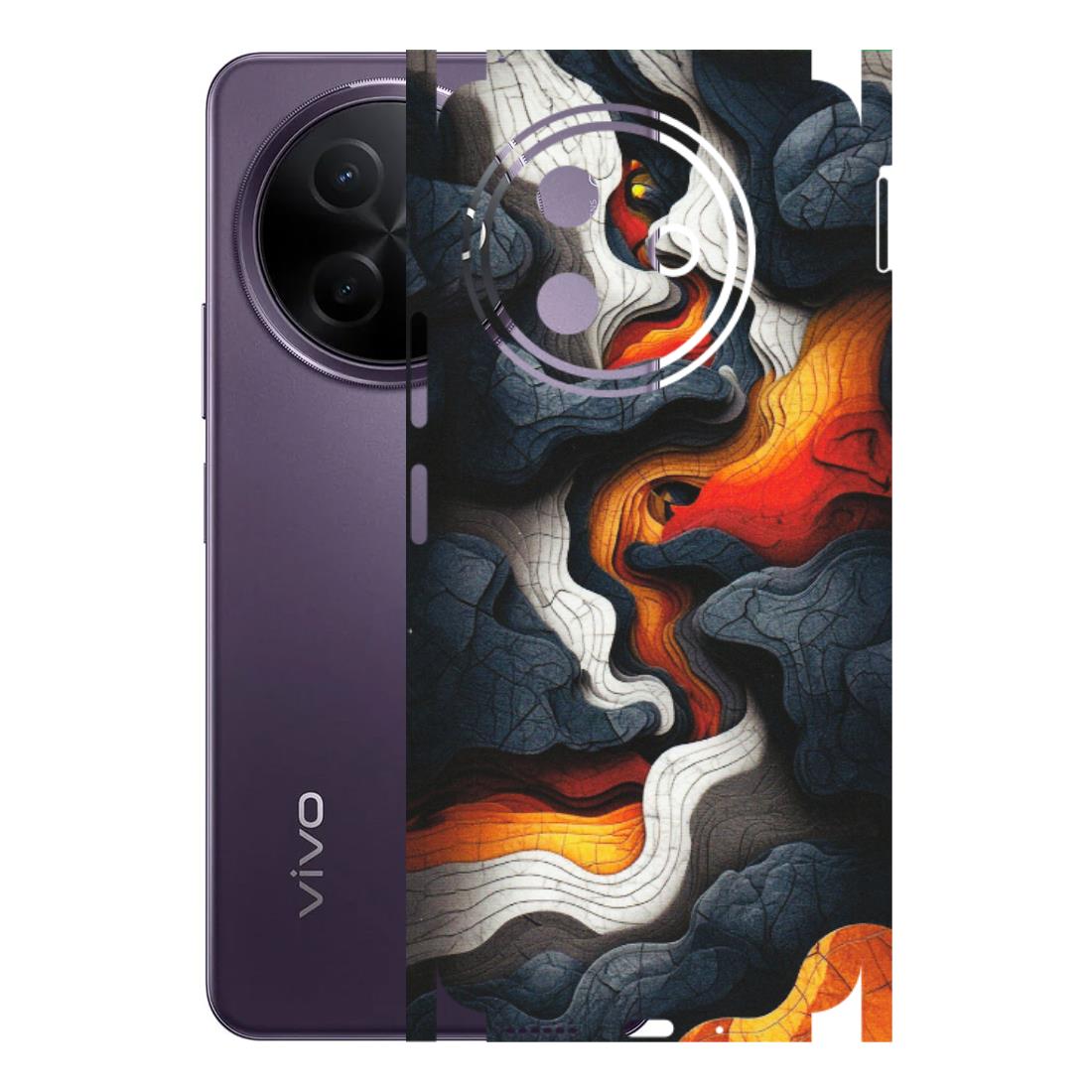 VIVO Y Series Phone Skins (All Models) - Abstract Volcanic Layers - Matte Finish (M-52) Vivo Y39 5G