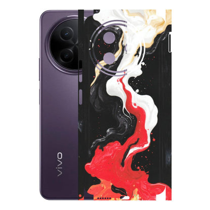 VIVO Y Series Phone Skins (All Models) - Black Red White Paint Splash Fusion - Matte Finish (M-56) Vivo Y39 5G