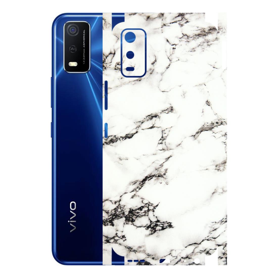 VIVO Y Series Phone Skins (All Models) - Black and White Marble Texture - 3D Embossed Finish (L-124) Vivo Y3S