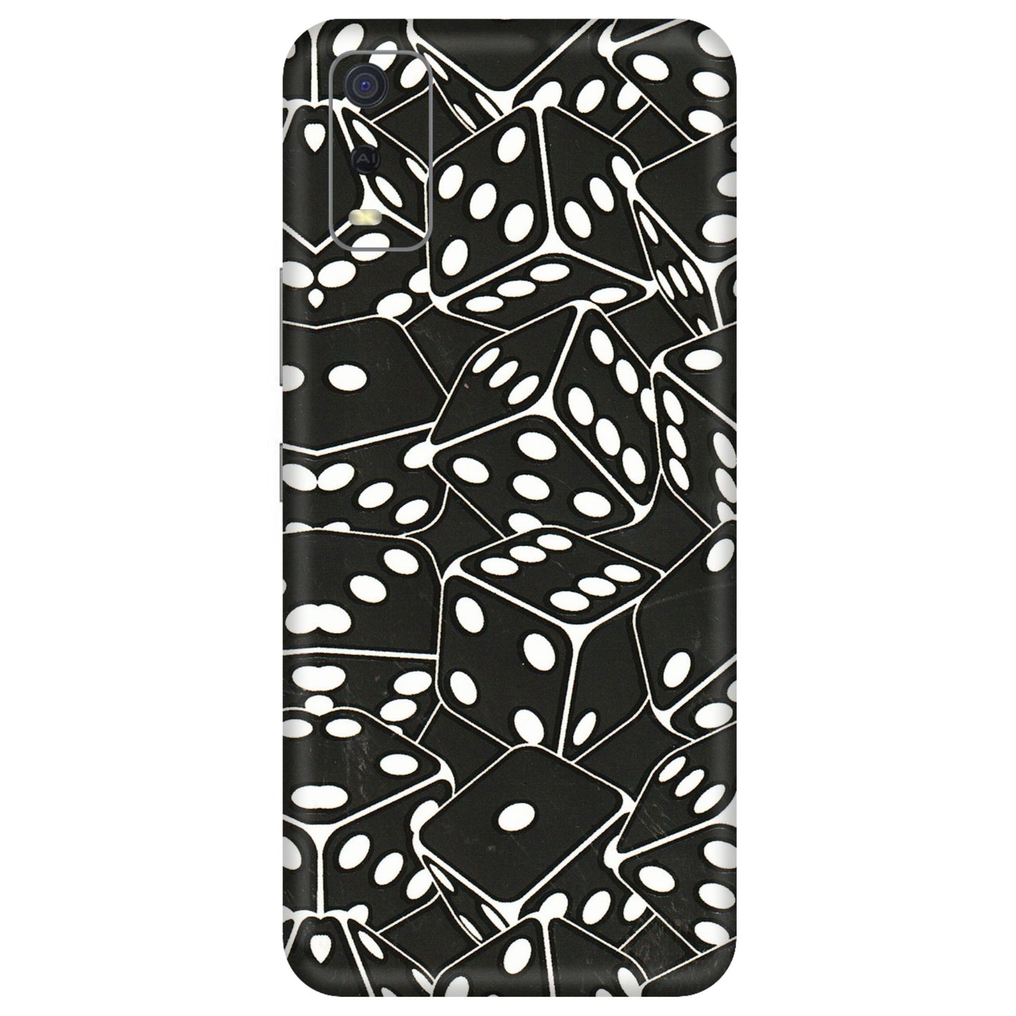 VIVO Y Series Phone Skins (All Models) - Big Black Dices - 3D Embossed Finish (L-106) Vivo Y3S