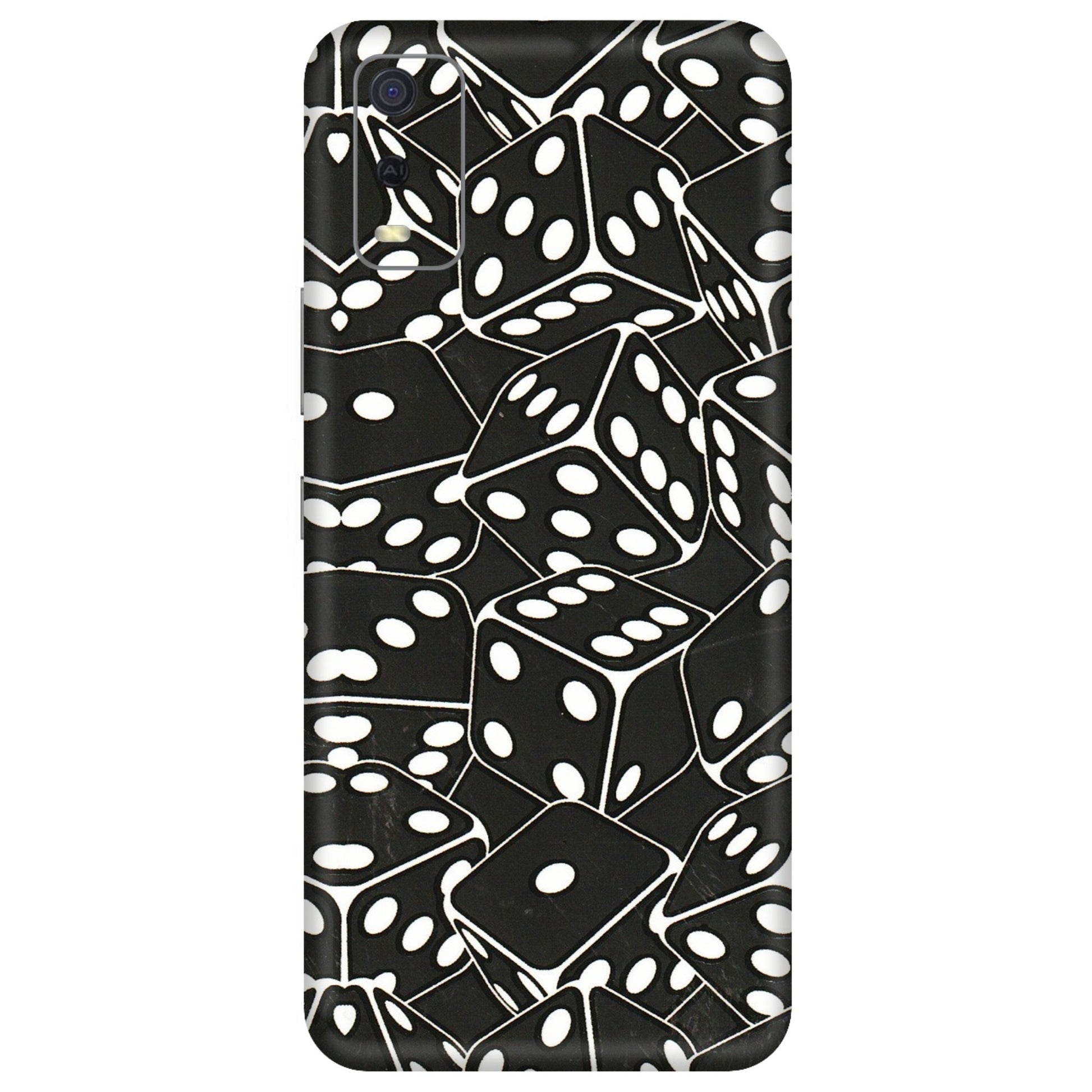 VIVO Y Series Phone Skins (All Models) - Big Black Dices - 3D Embossed Finish (L-106) Vivo Y3S