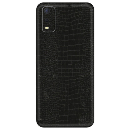 VIVO Y Series Phone Skins (All Models) - Snake Leather Black - 3D Embossed Finish (L-107) Vivo Y3S