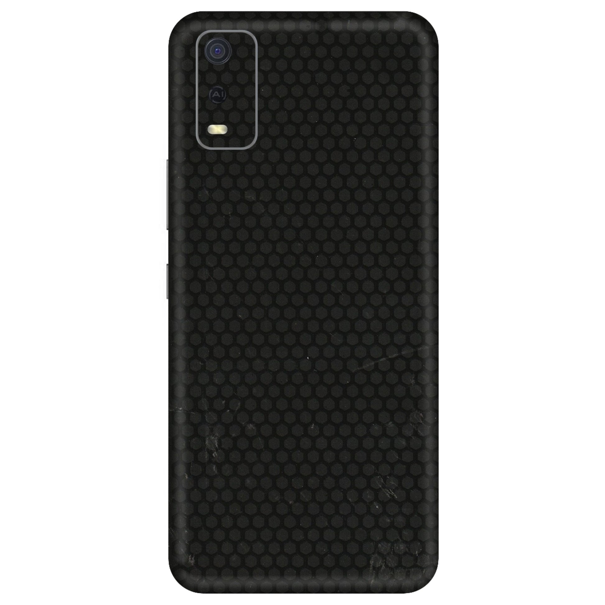 VIVO Y Series Phone Skins (All Models) - Black honeycomb - 3D Embossed Finish (L-114) Vivo Y3S