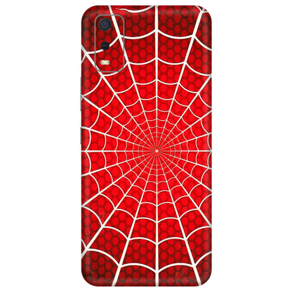 VIVO Y Series Phone Skins (All Models) - Classic Spidey Web - 3D Embossed Finish (L-115) Vivo Y3S