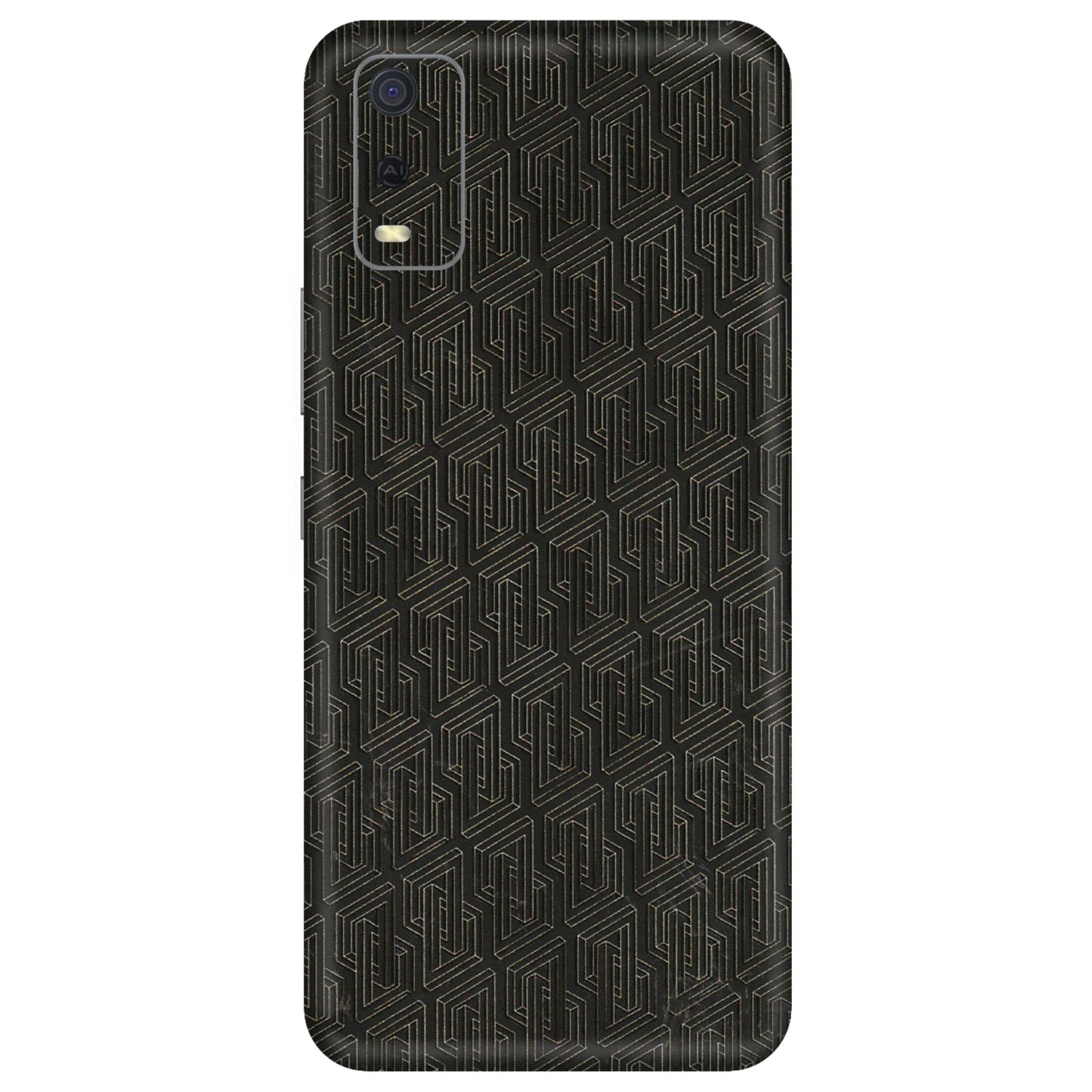 VIVO Y Series Phone Skins (All Models) - Black Abstract Pattern - 3D Embossed Finish (L-117) Vivo Y3S