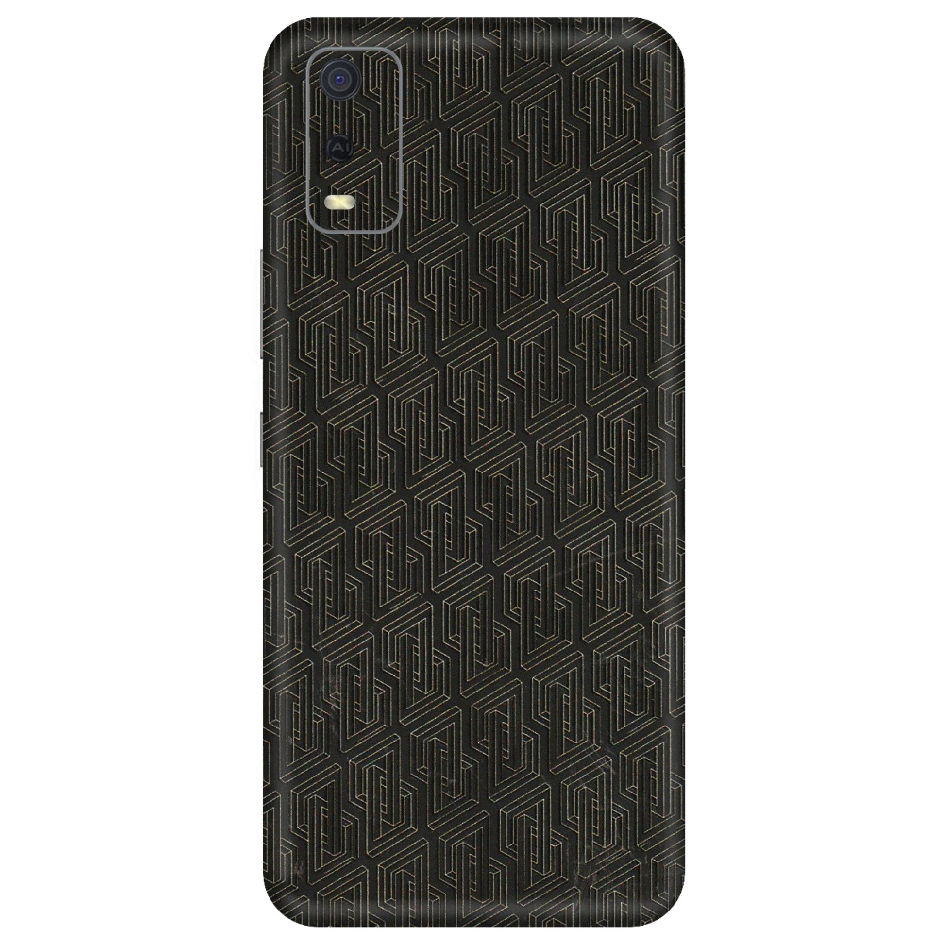 VIVO Y Series Phone Skins (All Models) - Black Abstract Pattern - 3D Embossed Finish (L-117) Vivo Y3S