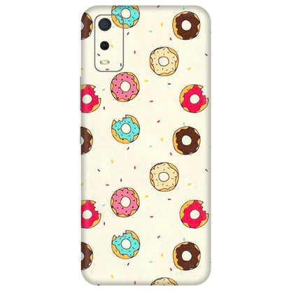 VIVO Y Series Phone Skins (All Models) - Mini Donuts Doodle Art - 3D Embossed Finish (L-122) Vivo Y3S