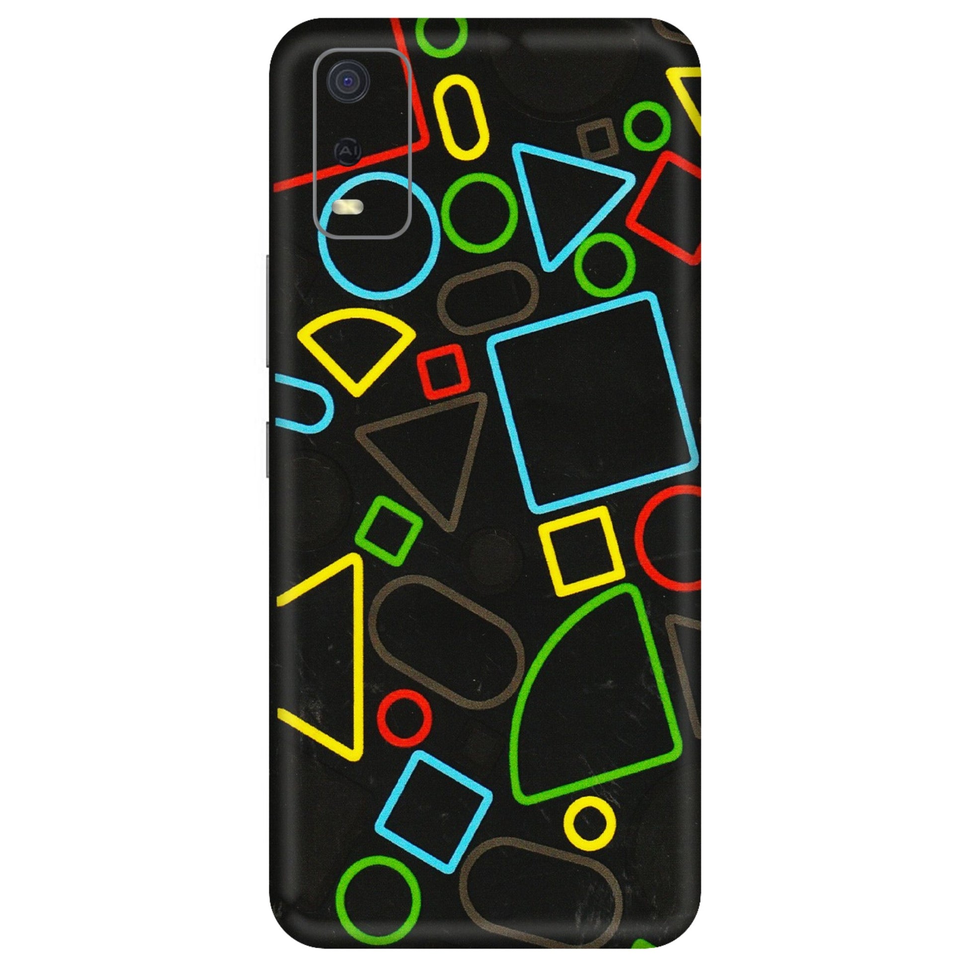 VIVO Y Series Phone Skins (All Models) - Black Shapes - 3D Embossed Finish (L-131) Vivo Y3S
