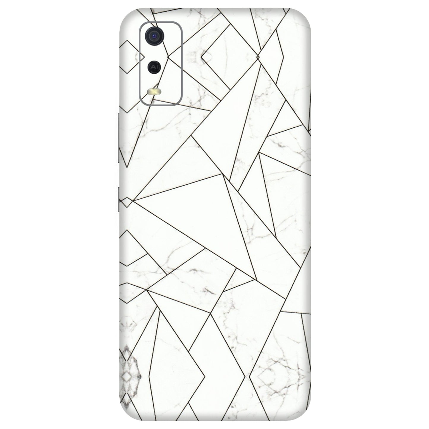 VIVO Y Series Phone Skins (All Models) - Luxury White Marble Effect - 3D Embossed Finish (L-168) Vivo Y3S