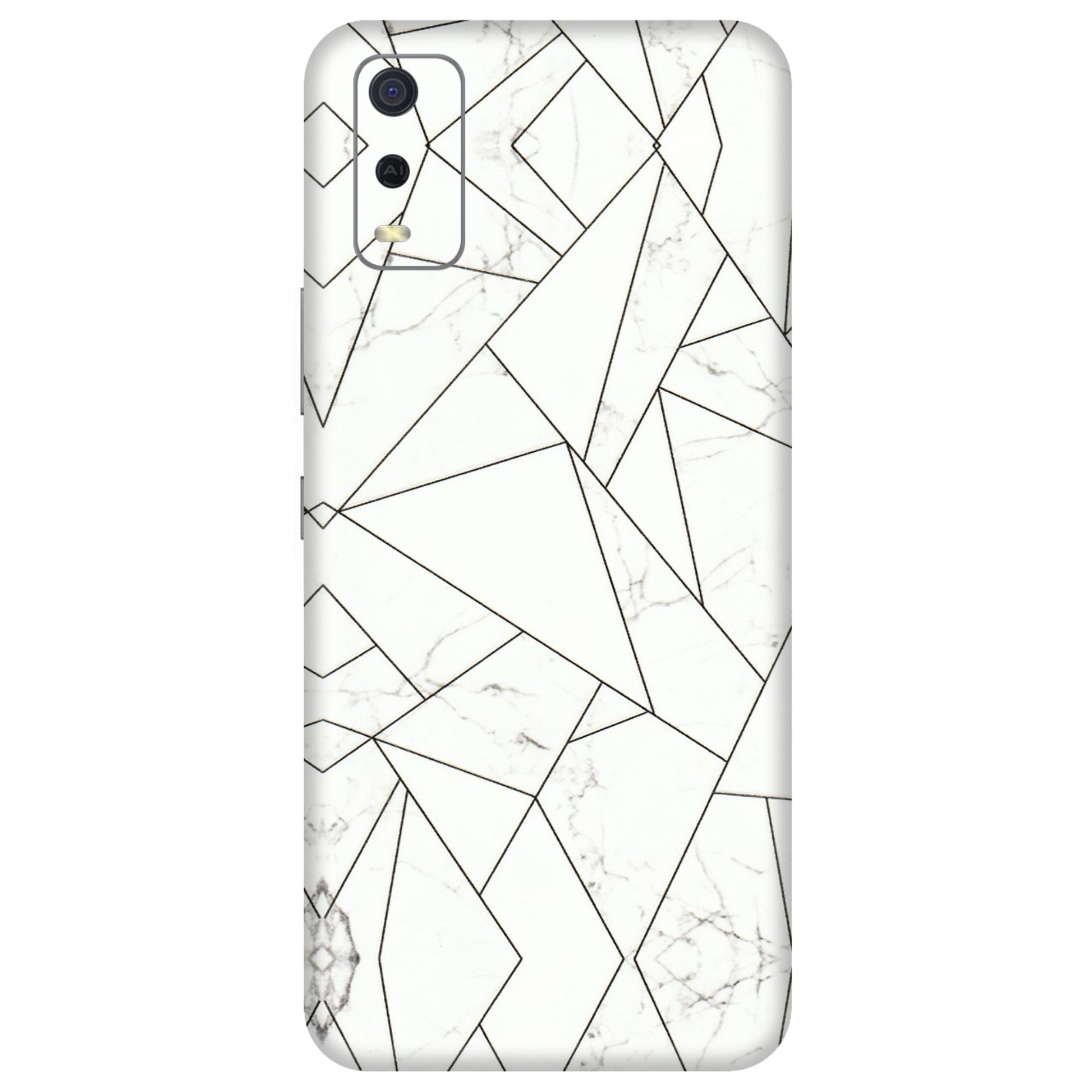 VIVO Y Series Phone Skins (All Models) - Luxury White Marble Effect - 3D Embossed Finish (L-168) Vivo Y3S