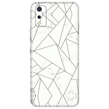 VIVO Y Series Phone Skins (All Models) - Luxury White Marble Effect - 3D Embossed Finish (L-168) Vivo Y3S