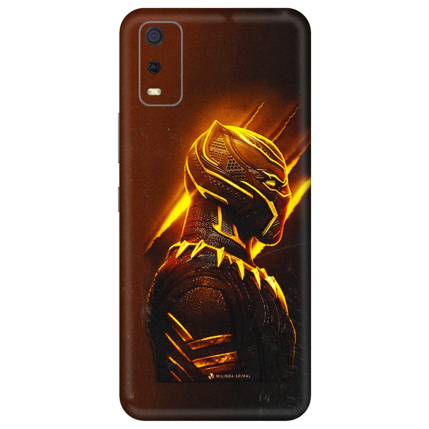 VIVO Y Series Phone Skins (All Models) - Gold Black Panther - 3D Embossed Finish (L-181) Vivo Y3S