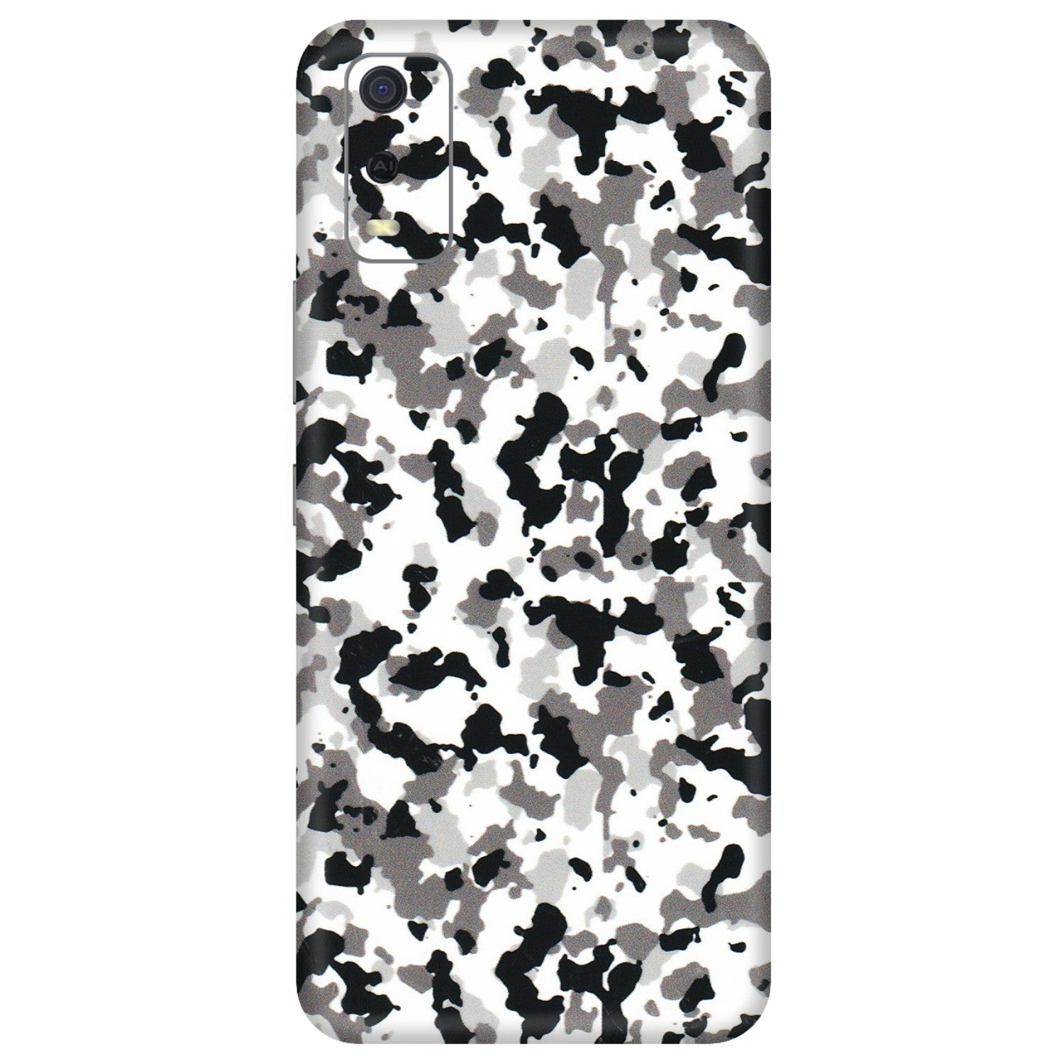 VIVO Y Series Phone Skins (All Models) - White Black Camouflage - 3D Embossed Finish (L-18) Vivo Y3S