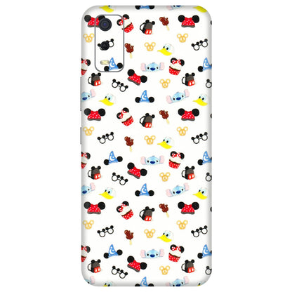 VIVO Y Series Phone Skins (All Models) - Minnie Mouse & Donald Doodles s - 3D Embossed Finish (L-194) Vivo Y3S